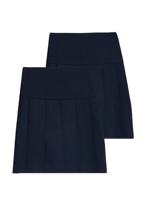 2PACK SCHOOL - Pliceret nederdel /Nederdele med folder - navy