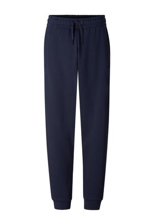 Marineblaue Sweatpants mit elastischem Bund, Kordelzug, Seitentaschen und gerippten Bündchen an den Knöcheln.