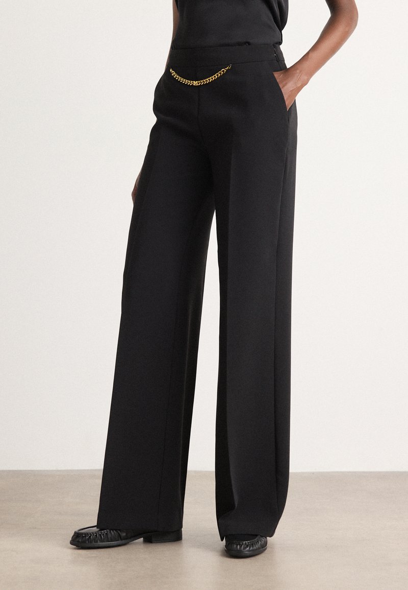 MARCIANO BY GUESS ELLA CHAIN STRAIGHT PANTS - Püksid - black