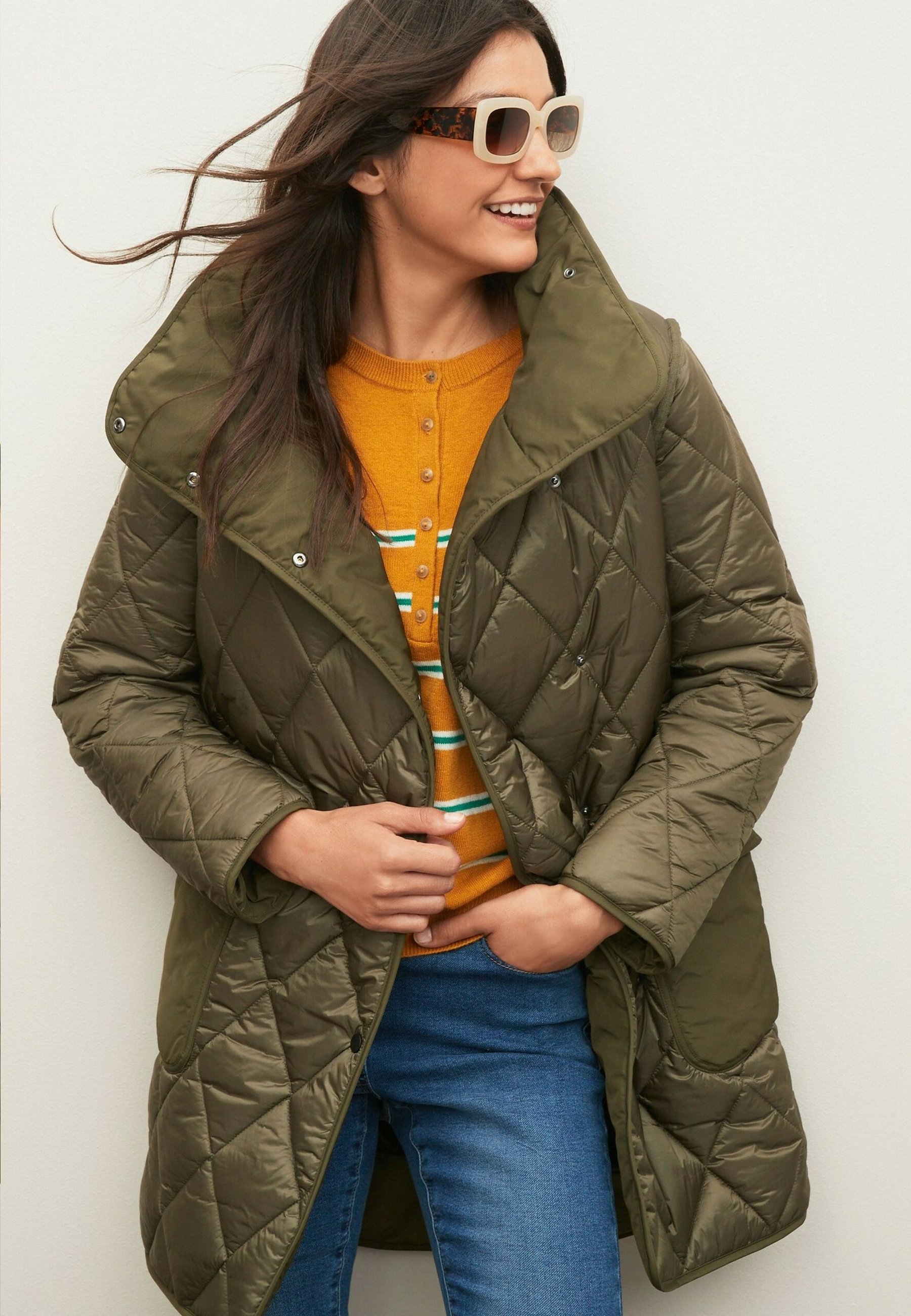 next khaki padded coat