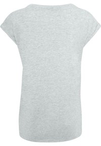 Maglietta a maniche corte grigio chiaro con scollatura rotonda, realizzata in morbido misto cotone, presenta una vestibilità comoda e orli rifiniti in modo uniforme.