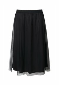 MIDI ELASTIKBUND - A-snit nederdel - black