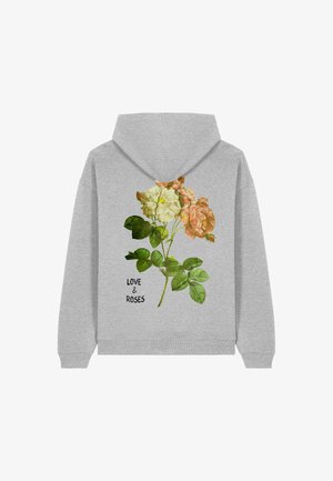 Mira Paris, ROSES BACK PRINT - Hoodie - mottled grey