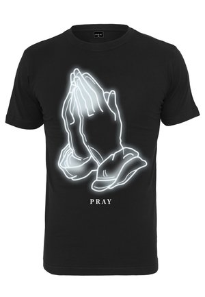 PRAY GLOW TEE - T-Shirt print - black