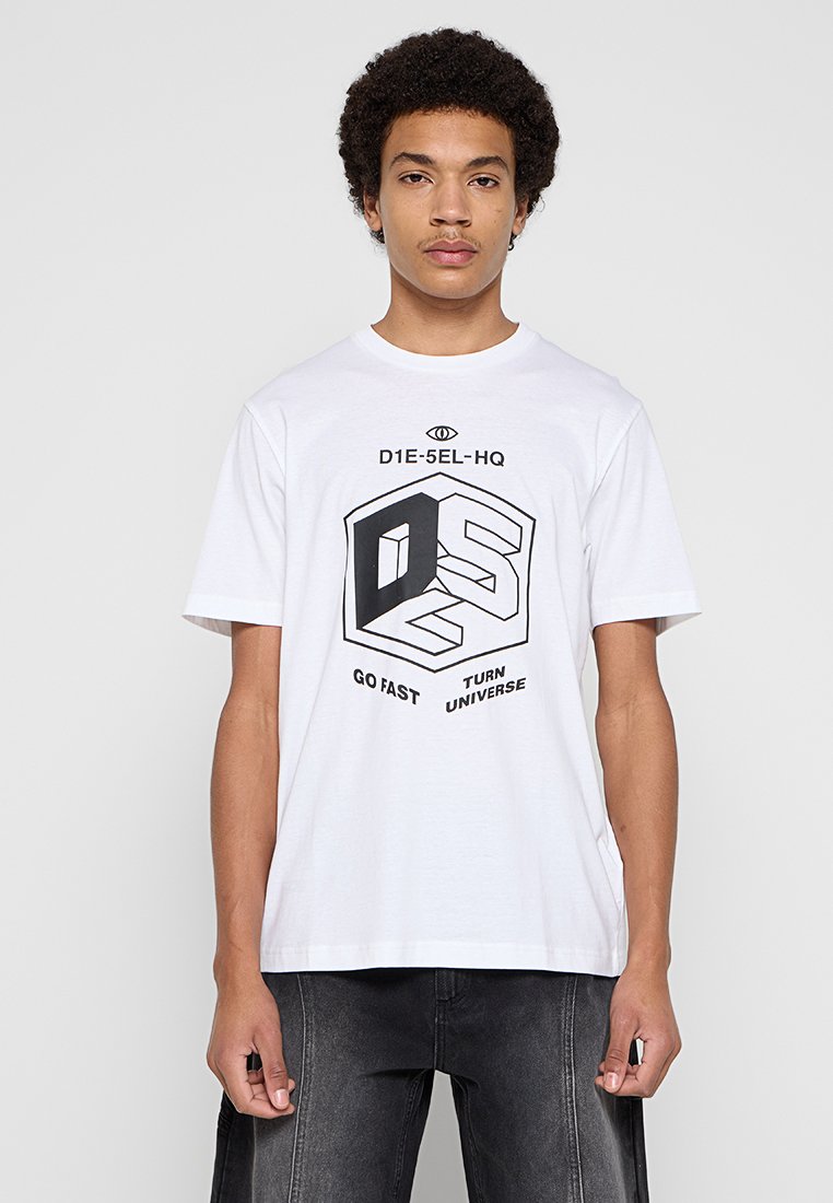 Diesel T-shirt print wit