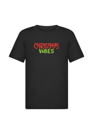 CHRISTMAS VIBES  - Tričko s potlačou - black