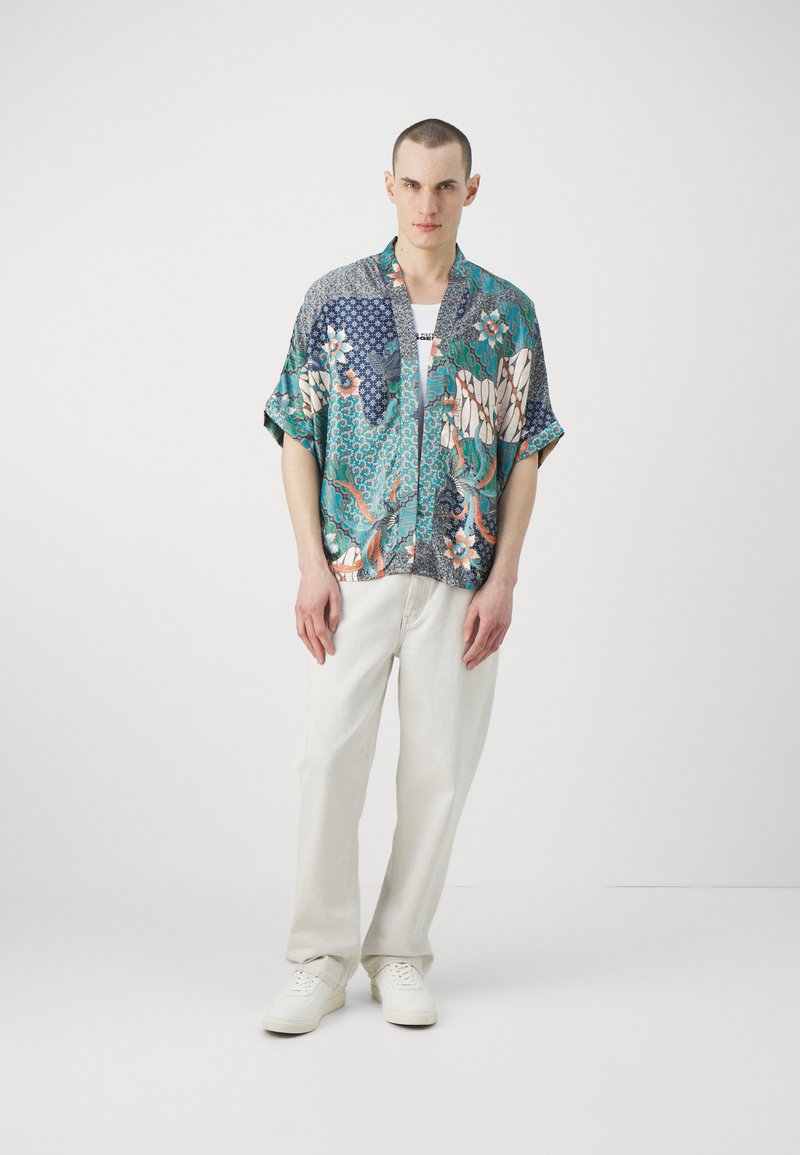 Origin Of Hearts ISLA KIMONO UNISEX - Summer jacket - turquoise blue
