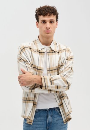 Terranova, CAMICIA A QUADRI - Camicia - var crema