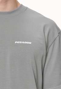 Pegador LOGO TEE - Pamata T-krekls - washed cool grey/white gum