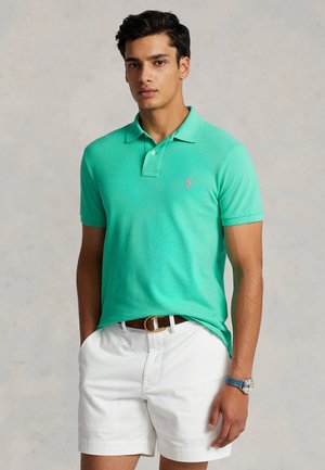 SLIM FIT MESH POLO SHIRT - Polokošeľa - sunset green