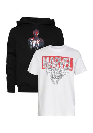 Mister Tee 2 PACK SPIDERMAN MARVEL - Felpa - black white