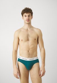 Calvin Klein Underwear HIP BRIEF 3 PACK COTTON STRETCH - Slip - grey/evergreen/bordeaux