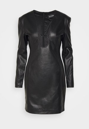 LOW NECK SHORT DRESS - Koktailové šaty/večierkové šaty - black