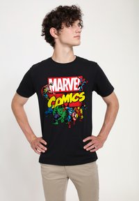 Marvel AVENGERS CLASSIC ACE TEAM - Camiseta estampada - black