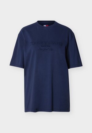 Tommy Jeans, CLASSIC LOGO CREW NECK T-SHIRT - T-Shirt basic - dark night navy