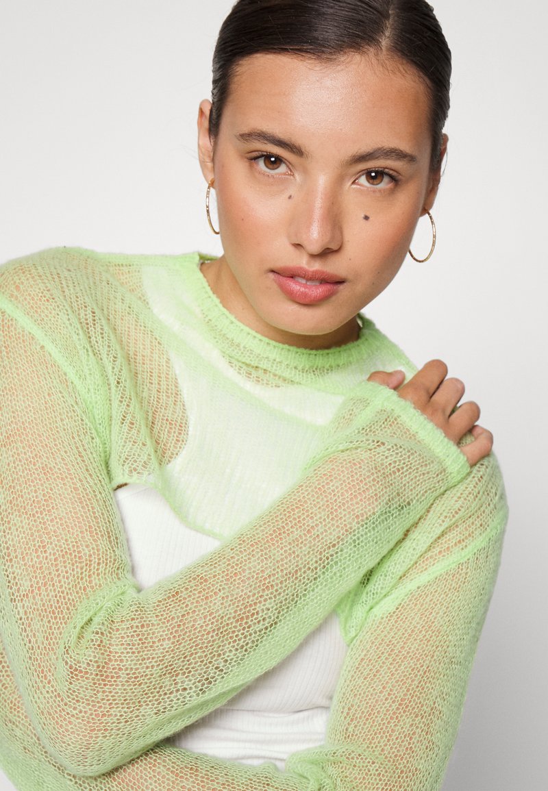 Damen Strickjacken | Weekday LIZ Strickpullover green/grün - QR36732 Damen Strickjacken | Weekday LIZ Strickpullover green/grün - QR36732