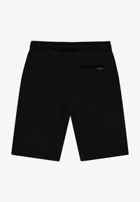 Zwarte shorts met een ontspannen pasvorm, gemaakt van zachte stof. Voorzien van een elastische tailleband en een achterzak met de tekst "CARS."