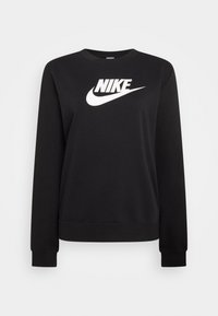 Felpa nera in misto cotone, con un grande logo Nike bianco sul petto. Maniche lunghe con polsini e orlo a costine.