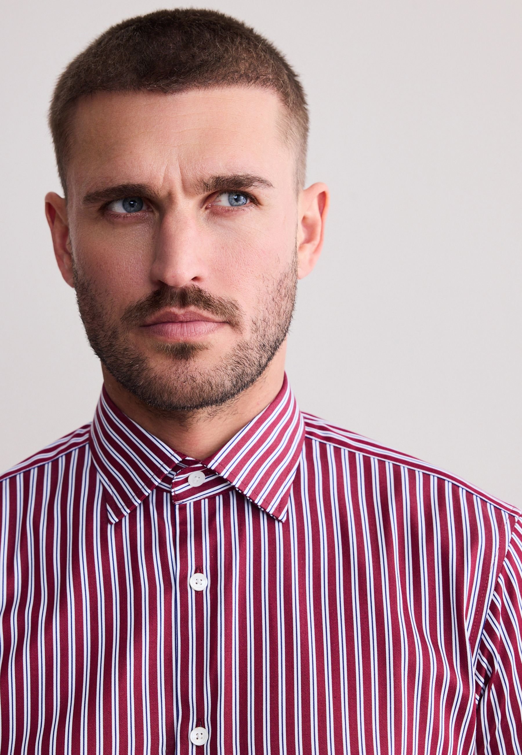 Next SIGNATURE SINGLE - Shirt - burgundy/red stripe/red - Zalando