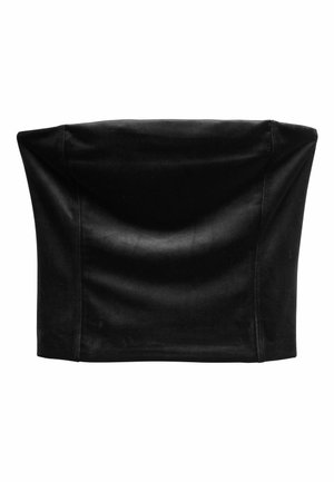 REGULAR FIT - VELVET BANDEAU - Felső - black