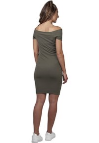 Urban Classics OFF SHOULDER - Shift-haljina - olive