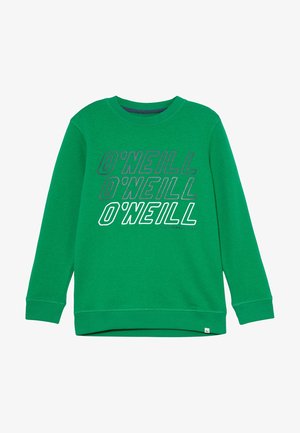 Grünes Langarm-Sweatshirt mit dreimal in verschiedenen Farbtönen auf der Vorderseite aufgedrucktem "O'NEILL", mit gerippten Bündchen und Saum.