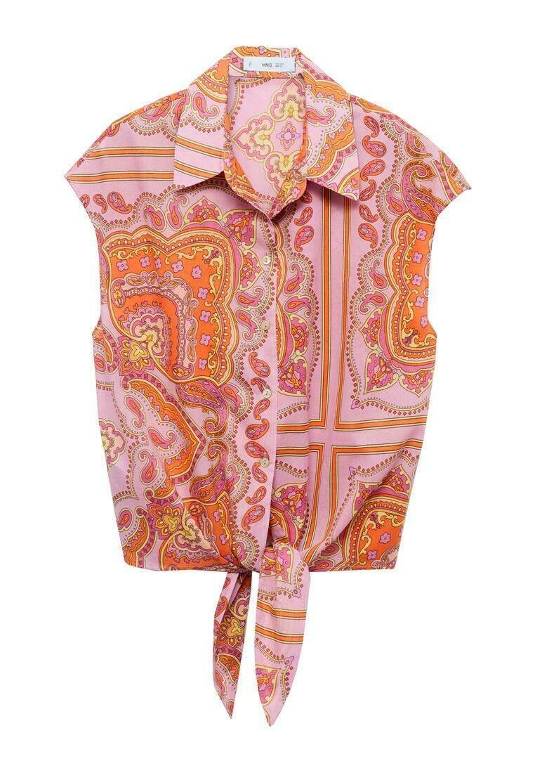 Mango Overhemdblouse donkerroze Mango Overhemdblouse donkerroze