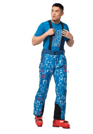 Snow pants - blue pacific all over