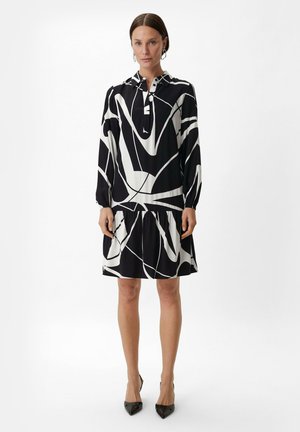 comma ALL-OVER - Shirt dress - schwarz