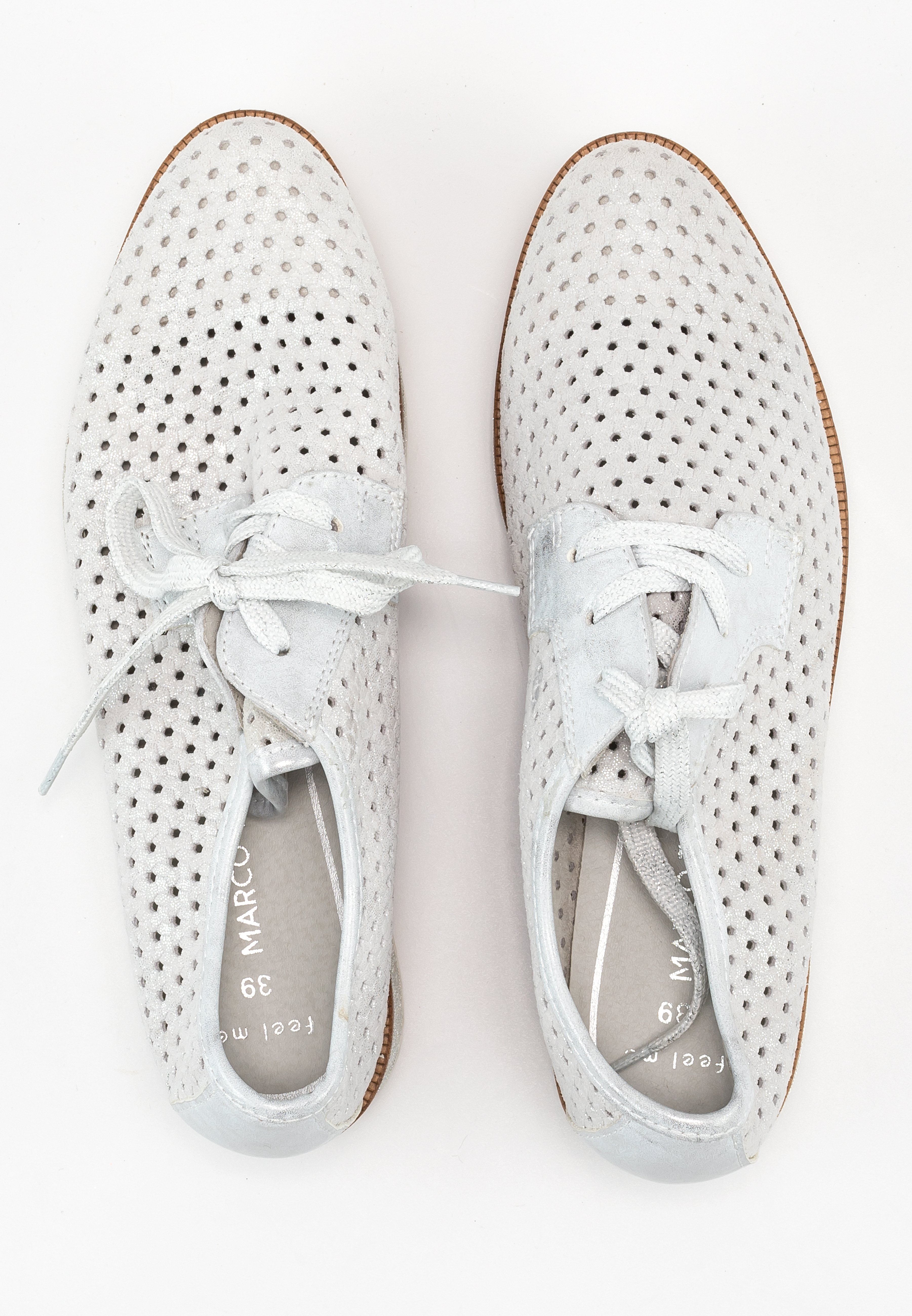 Marco Tozzi Lace-ups - silver/silver-coloured - Zalando.ie