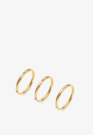 Singularu, PACK OF 3 PALM RINGS COLORS - Ring - gold-coloured