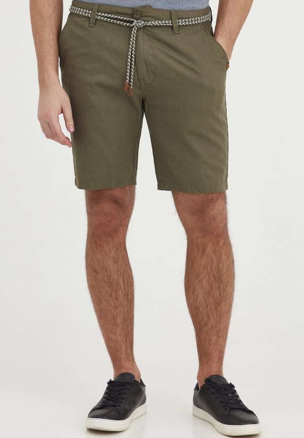 BHMENNOK LINEN MIX - Shorts - dusty olive