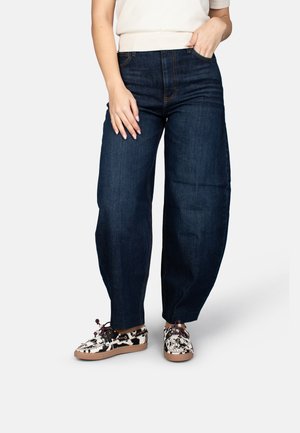 NORA - Chaussures bateau - black with withe combination