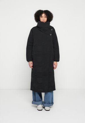 TEME RHOMBUS QUILT - Ziemas mētelis - black