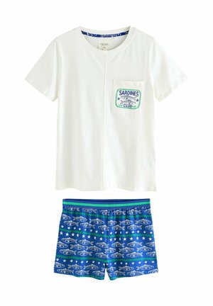 SHORT SLEEVE-REGULAR FIT SET - Pižame - blue fish
