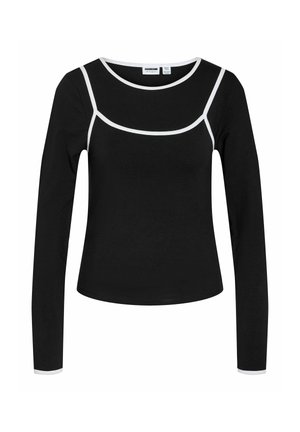 Noisy May, LONG SLEEVED TOP NMKERRY DOUBLE LAYER - T-shirt à manches longues - black