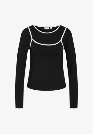 Noisy May, LONG SLEEVED TOP NMKERRY DOUBLE LAYER - T-shirt à manches longues - black