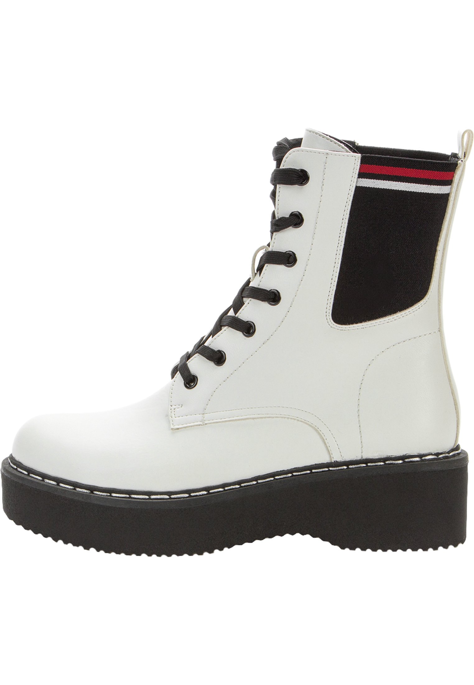 Botines con cordones - white/blanco