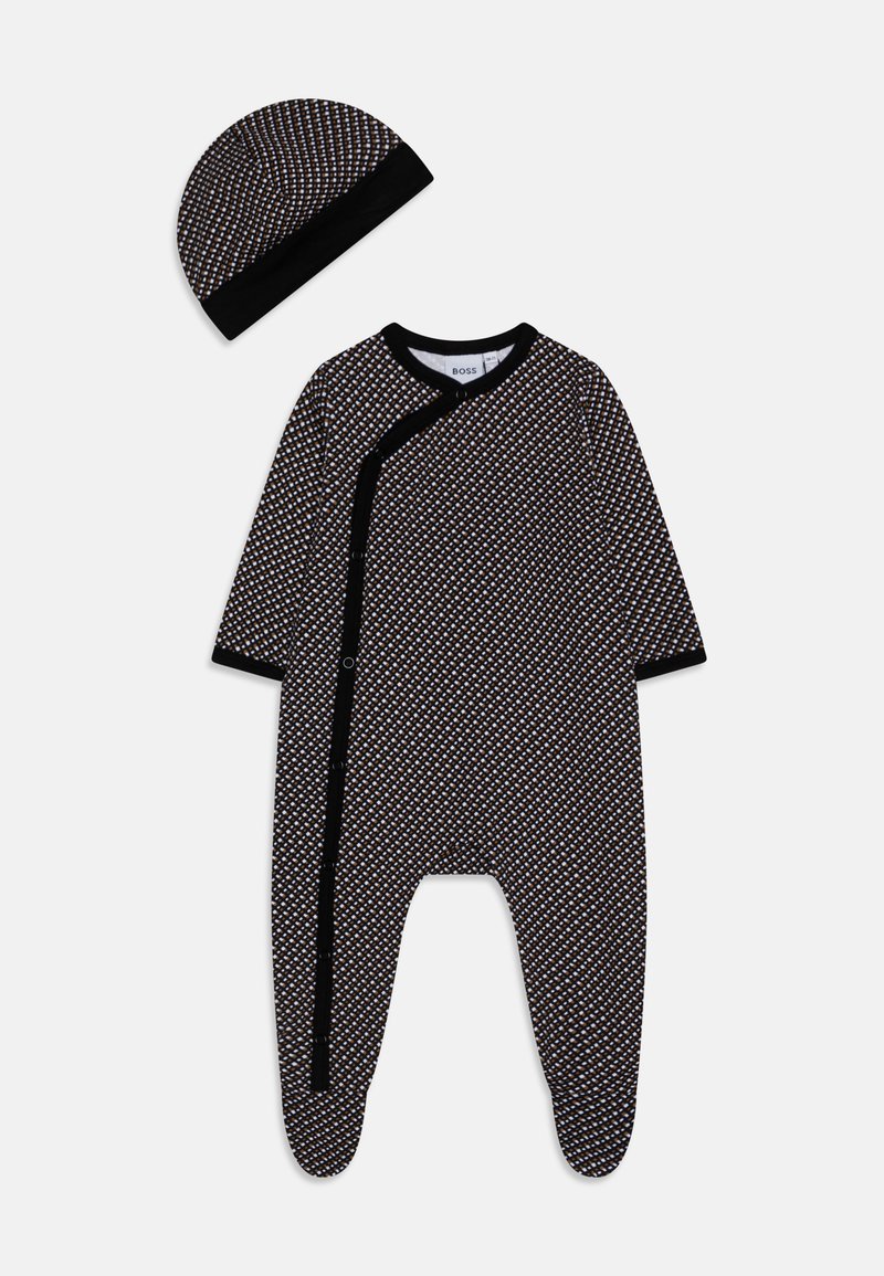 BOSS Kidswear BABY PULL ON HAT SET - Geboortegeschenk - Bleu Cargo Bo924d042 K11 BOSS Kidswear BABY PULL ON HAT SET - Geboortegeschenk - Bleu Cargo Bo924d042 K11