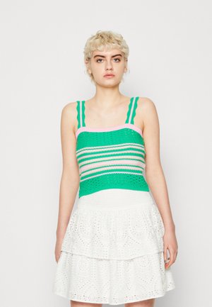Vero Moda VMMILI SHORT STRAP  - Μπλούζα - bright green/bonbon/irish cream/birch