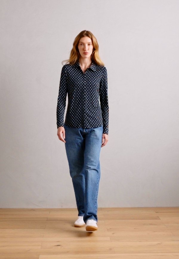 BLOUSE LONG SLEEVE COLLAR BUTTON PLACKET - Button-down blouse4