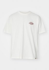 WOOD LOGO TEE - Marškinėliai su spaudiniu - egret