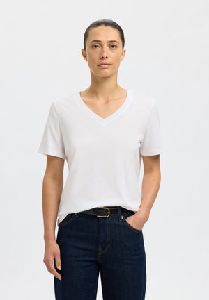 Selected, SLWESSENTIAL - Camiseta básica - bright white