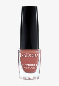 Esmalte de uñas Isadora en un frasco de vidrio transparente con tapa negra. El color es un rosa suave y apagado con un acabado liso y brillante.