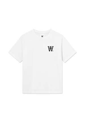 DOUBLE A BY W.W. LIAM AACHEST - T-shirt print - bright white