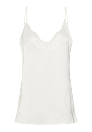 My Essential Wardrobe, MWBRENDA LACE LONG TOP - Débardeur - snow white