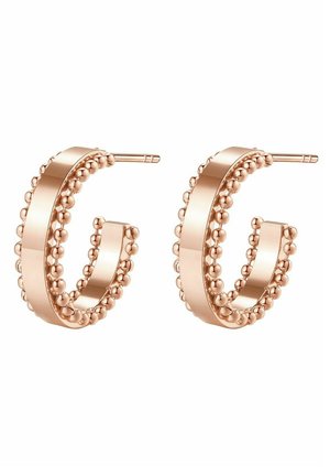BEADED BAND HOOPS - Earrings - rosegoldfaben
