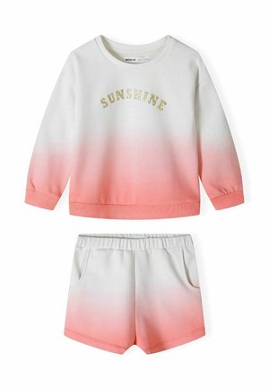 OMBRE SET - Mikina - coral white off