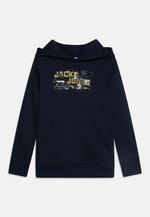 JACK & JONES Jcooutdoor Logo Sweat Hood Sn JNR - Sweatshirt à Capuche Garçon Avec Poche Kangourou