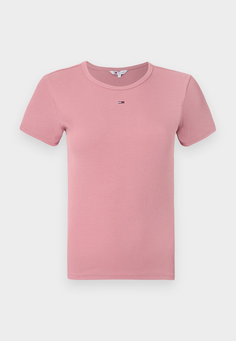Tommy Jeans T-shirt print donkerroze